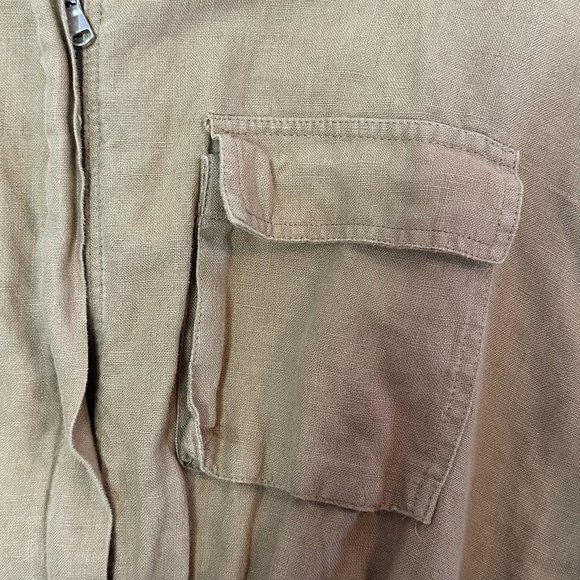 ZARA Jacket Utility cargo safari Tan Khaki Pocket Cropped XS - Picture 4 of 12